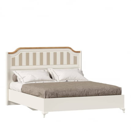 Кровать 1600*2000 Вилладжио ЛД 680.010.000 Алебастр/Дуб золотой_0