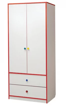 Шкаф для платья и белья Юниор-10 Белый_0