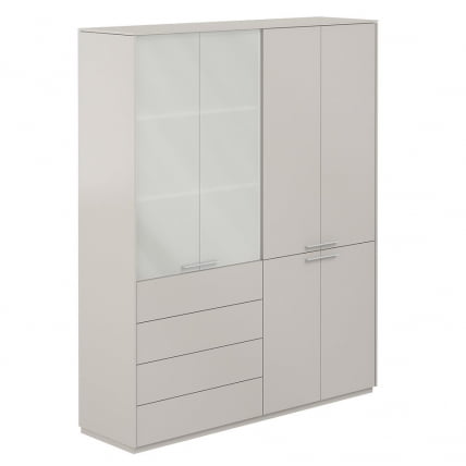 Шкаф высокий двойной Atlas NZ-0321+NZ-0332.GS.GS Серый камень_0