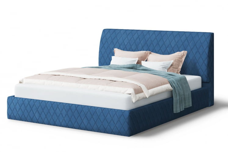 Кровать Хилтон, 2000 x 1200 мм, синий_0