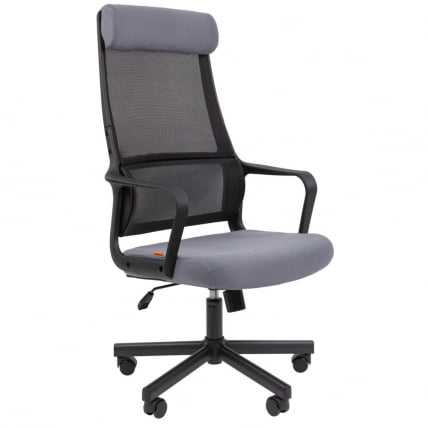 Кресло руководителя Chairman 590 ткань/сетка Серый_0