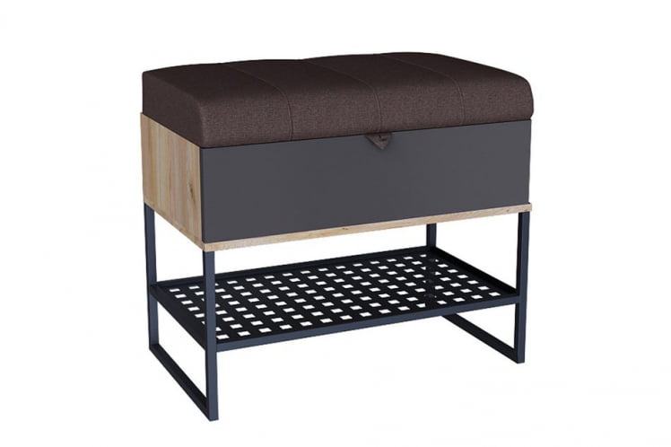 Банкетка 600 Фиджи ЛД 659.360.000 Дуб золотой Антрацит_0