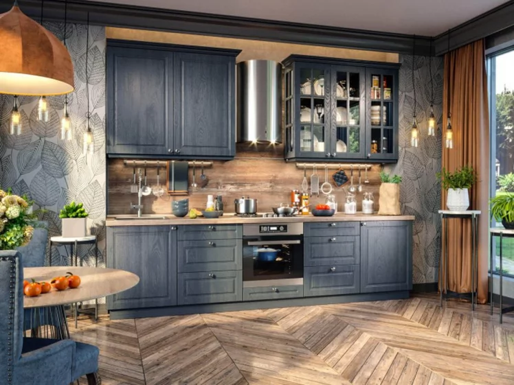 Шкаф кухонный 400 Мокка ЛД 274.320.000.147 Черный Дуб фактурный антрацит_1