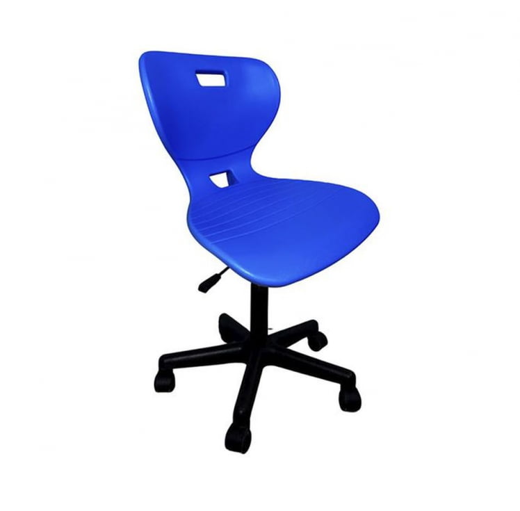 Стул мобильный на колесиках регулируемый АУРА Г (рост 6) Синий/Каркас черный / AURA G_0