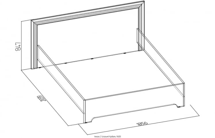 Кровать (1600) Анкона 2 Дуб отбеленный (спальня)_2