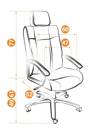 Кресло руководителя Oxford хром бежевый 36-34_5