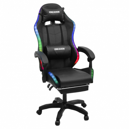 Кресло 1209 KINGQUEEN, цвет черный с подсветкой, 1209-black-mass-led_0