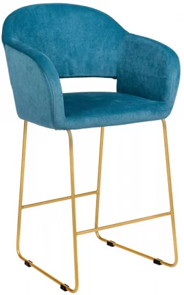 Стул барный Oscar (Б) Блю/ЛинкЗолот_0