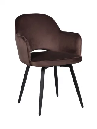 Стул Венера вращающийся велюр Коричневый_0