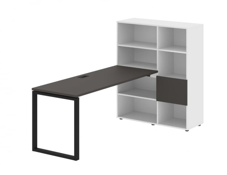 Рабочая станция EDIS EQRST 1117 Мокко Черный Белый_0