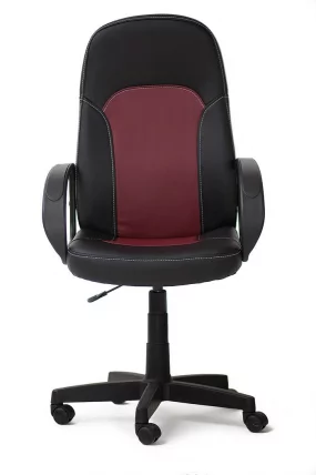Кресло руководителя Parma черный+бордо_1
