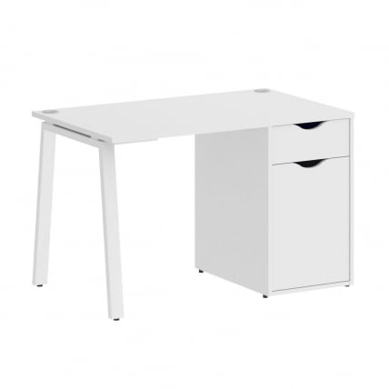 Стол письменный HOME OFFICE VR.SP-3-118.1.A Белый Бриллиант/Белый металл_0