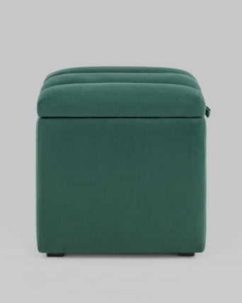 Пуф с крышкой Нильсон велюр Зеленый_2