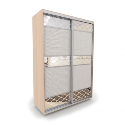 Шкаф-купе 2-х дверный Акцент-Лайн КР 1200х600 Дуб молочный_0