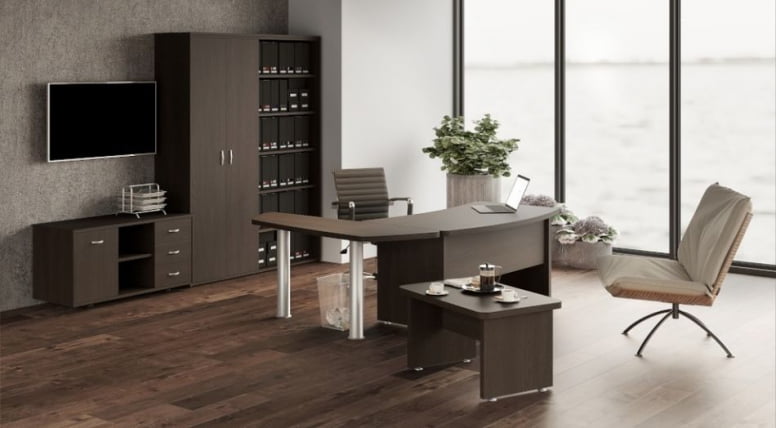 Шкаф полуоткрытый с замком Танго Ш15з Венге_3