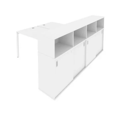 Рабочая станция с опорным шкафом-купе Metal System Б.РС-СШК-4.3 Белый_0