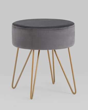 Пуф Спейси велюр Серый_3