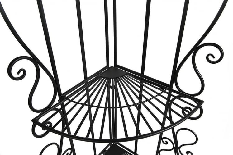 Этажерка угловая Secret De Maison 001 стальной сплав, 50х35х160см, черный_1