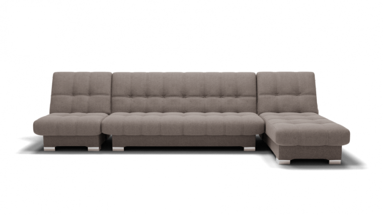 Диван Хьюстон-3 угол левый/правый (ЗР) Цвет фасада: Серо коричневый; Тип: Левый/правый; Материал фасада: Металл/Велюр_0