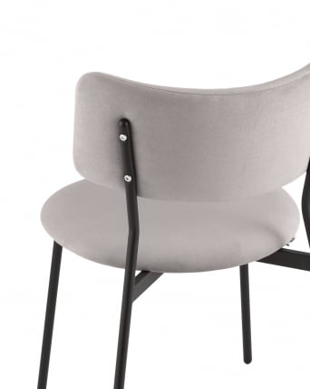 Стул Амелия велюр светло-серый_6