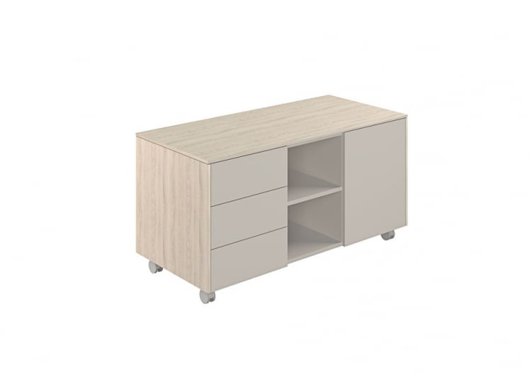 Тумба мобильная 3-секционная Atlas NZ-0213.YN.GS Ясень Наварра Серый камень_0