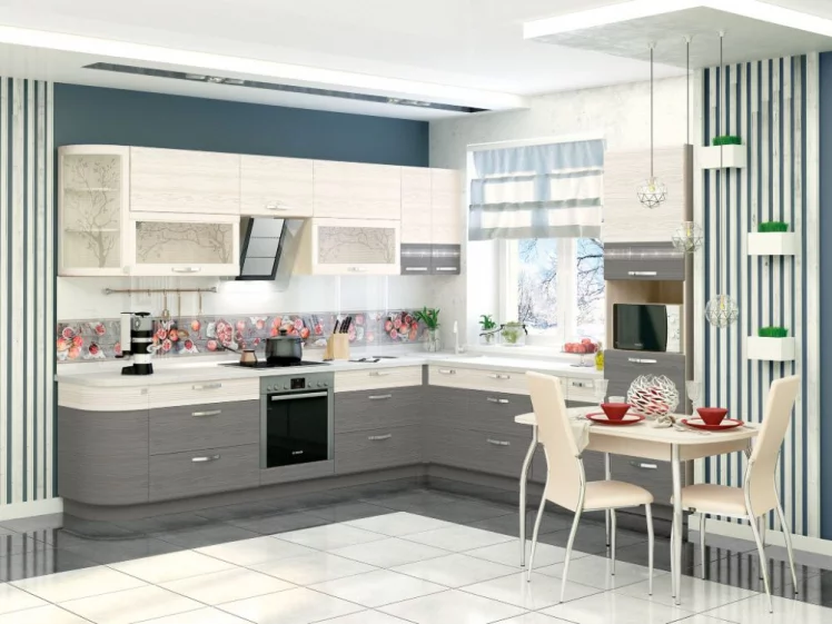 Кухонный гарнитур угловой Графит №1_0