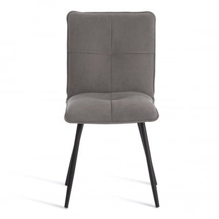Стул обеденный Sweet флок , 46х55х88, серый/черный, 29_4