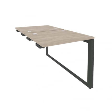 Стол-приставка двойной на О-образном м/к к опорым элем. ONIX O.MO-D.SPR-0.7 Дуб Аттик/Антрацит_0