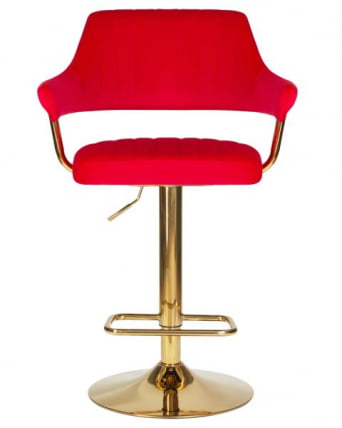 Стул барный DOBRIN CHARLY GOLD (красный велюр (MJ9-45)) 2 шт_6