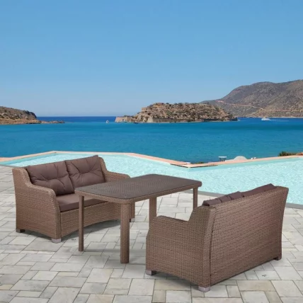 Комплект плетеной мебели T51B/S51B-W60 Light brown_0