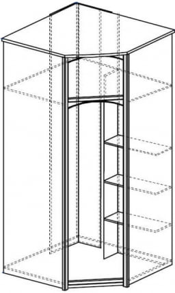 Шкаф угловой Лира 50 Дуб нортон темный_0