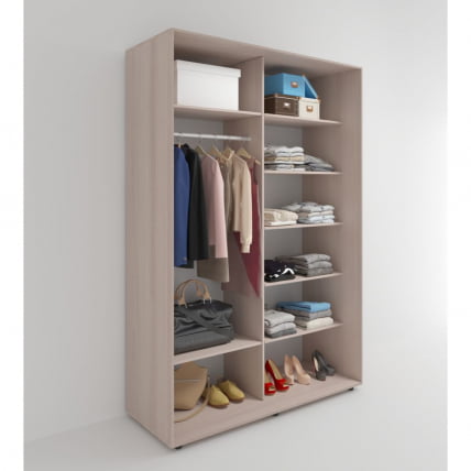 Шкаф-купе 3-х дверный Акцент-Лайт Д3 1800х600 Ясень шимо светлый_1