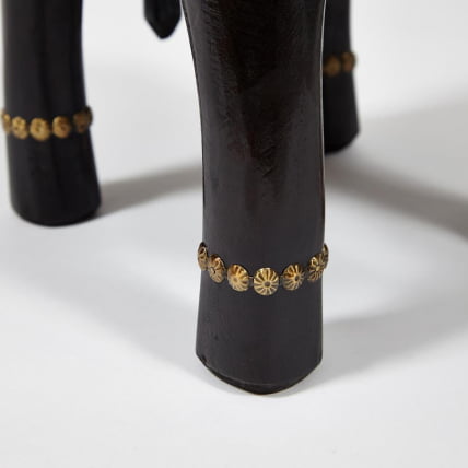 Столик Secret De Maison GOLDEN SLON ( mod. ND-006) дерево манго/латунная чеканка, 40х30х31 см, этническая роспись_2