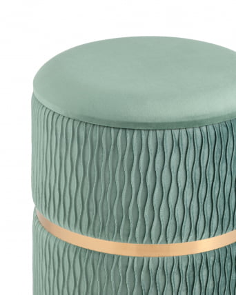 Пуф Джесси с ящиком велюр Бирюзовый_3