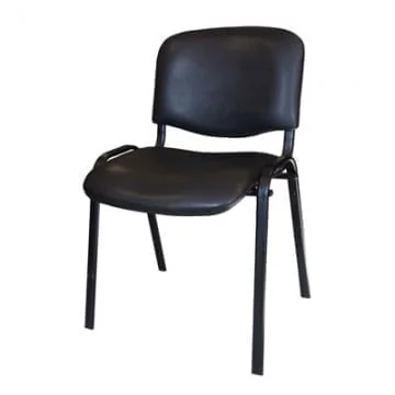 Стул для посетителей EChair Rio ИЗО чёрный к/з чёрный V-14/PV-1 19181_0