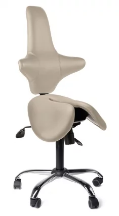 Раздвоенное кресло-седло со спинкой EZDuo Back Бежевый_0