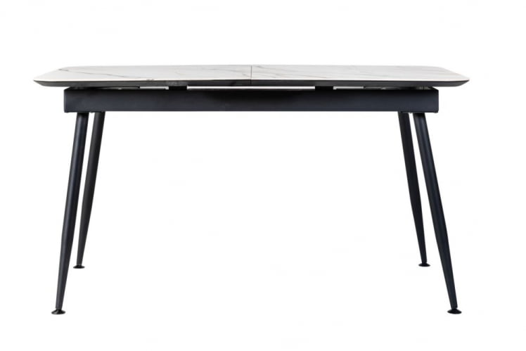 Стол Месси раздвиж. 120-160 Светлый мрамор/Бабочка_1