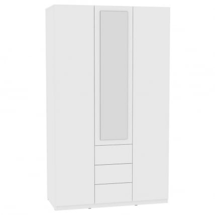 Шкаф распашный R-230х135х45-3-PO-M(Белый)_0