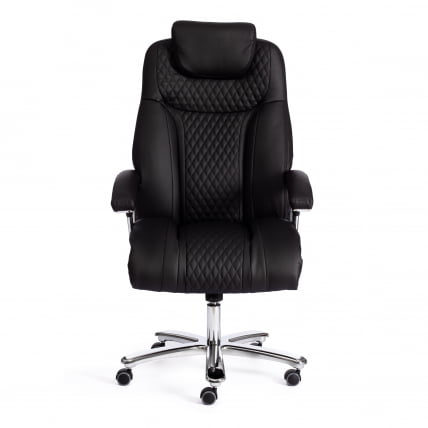 Кресло офисное Труст (макс) кож/зам, черный/черный стеганный/черный, 36-6/36-6/36-6/06 / Trust (max)_4
