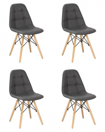 Стул обеденный ДОБРИН БЕННЕТ (ножки светлый бук, серый) 4 шт / DOBRIN BENNET_0