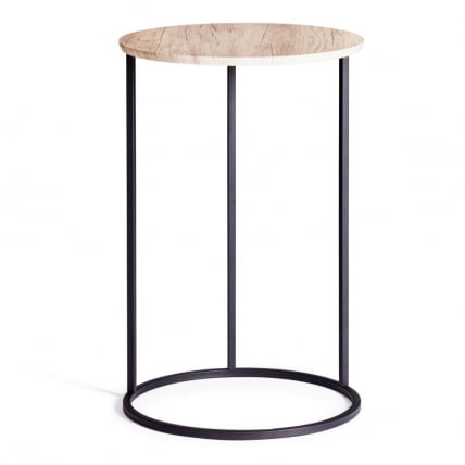 Журнальный стол Mone МДФ/металл, 45х45х70,5 см, дуб беленый/черный_2