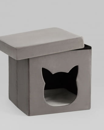 Пуф складной с ящиком Store Pet антрацитовый_4