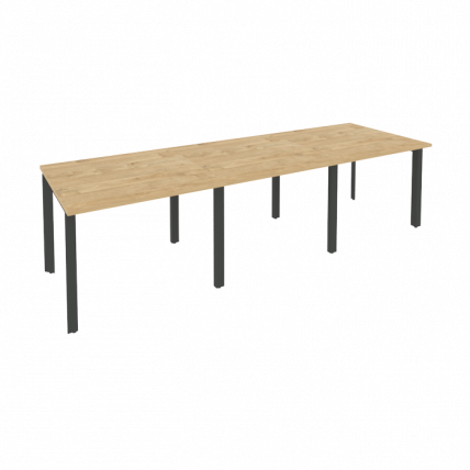 Стол переговорный (3 столешницы) ONIX O.MP-PRG-3.1 Тиквуд Светлый/Антрацит_0