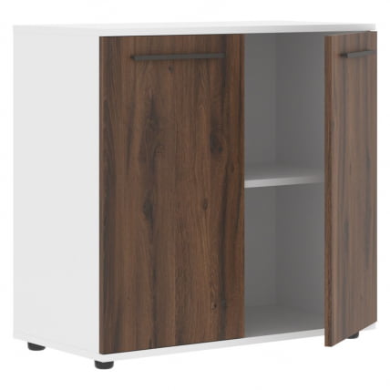 Шкаф с глухими малыми дверьми EDIS ELCS 85.1 Дуб Денвер темный Мокко Белый_1