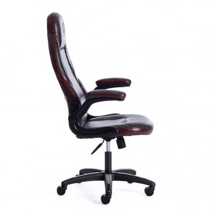 Кресло BAZUKA кож/зам, серый/коричневый, 2TONE/2TONE перф/2TONE_1