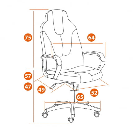Кресло NEO 2 (22) экокожа Черный/красный 36-6/36-161_14