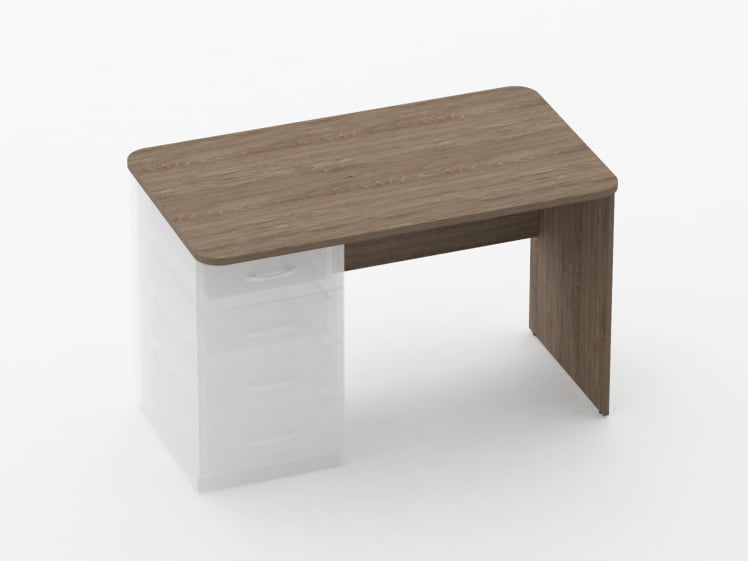 Стол прямой под встроенную тумбу Glassy 1.101.12Л Дуб Верцаска_0