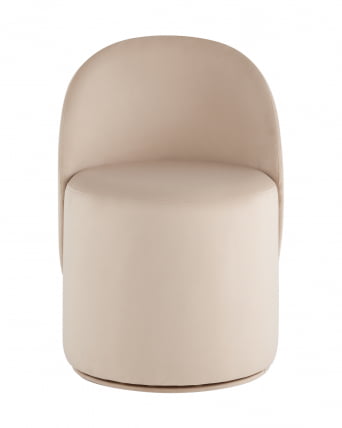 Пуф Loreen вращающийся велюр Молочный_1