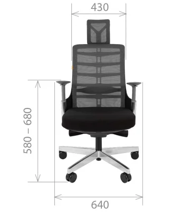 Кресло руководителя SPINELLY Черный-серый_9