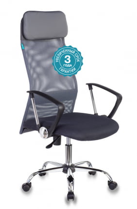 Кресло руководителя Бюрократ KB-6N Темно-серый_0